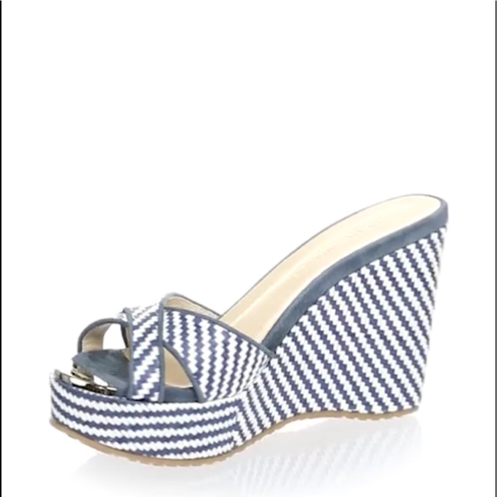 New Jimmy Choo Perfume Woven Wedge Sandals - Picture 5 of 8